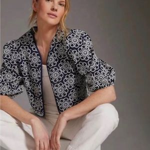 Anthropologie Maeve BNWT O/S Navy Blazer Cardigan